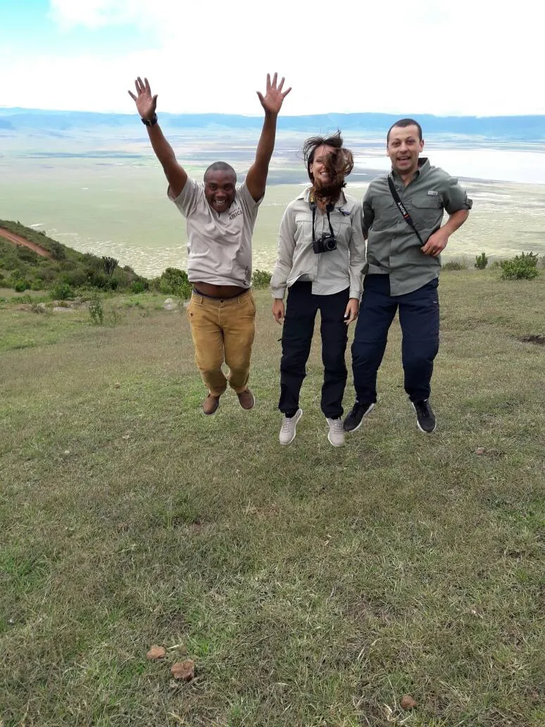 Tourist enjoying game drive in Northern Tanzania Safari Route